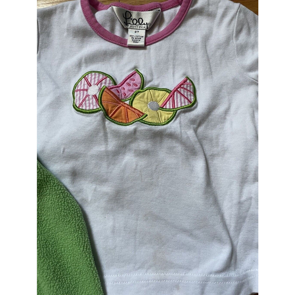 Vintage Y2K Lime Green Old Navy Kids Fleece Flared Pants 1/4 Zip Outfit 2T 24 Mo - Picture 12 of 12